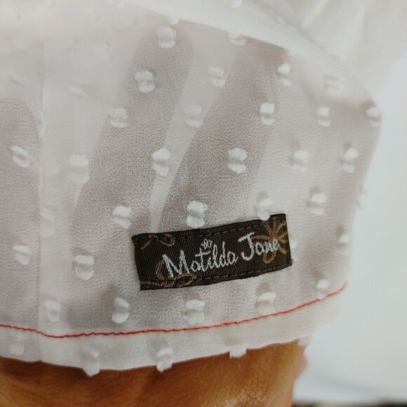 MATILDA JANE Light The Way Swiss Dot Sheer Top Wom - Picture 8 of 8